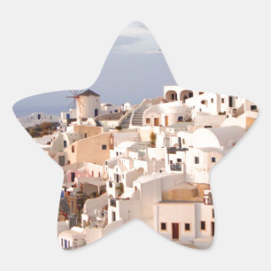 Pegatina En Forma De Estrella Belleza de Santorini