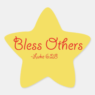Pegatina En Forma De Estrella Bendición para otros