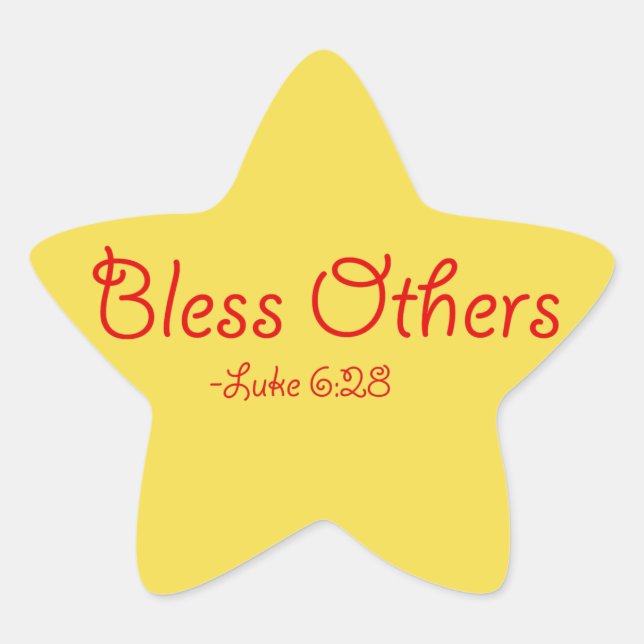 Pegatina En Forma De Estrella Bendición para otros (Anverso)