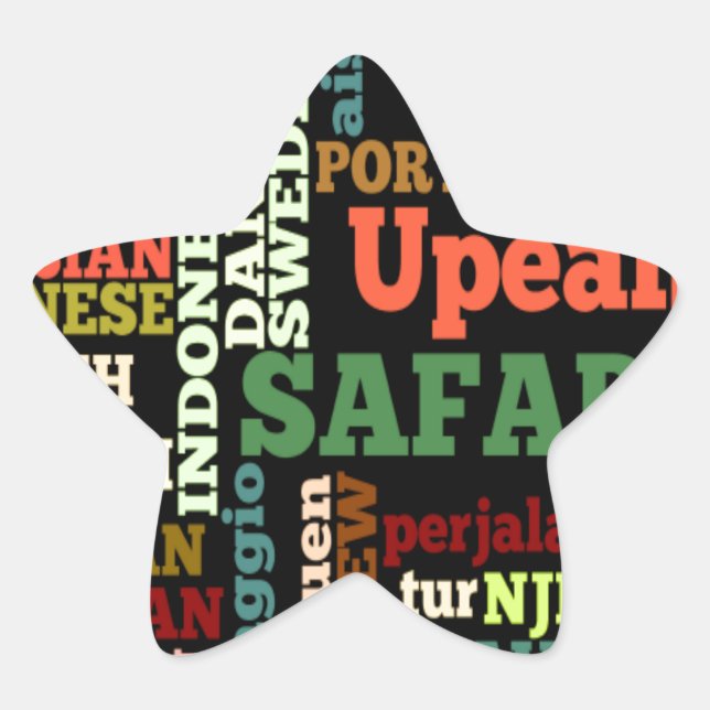 Pegatina En Forma De Estrella Beneficencia de viaje internacional (Anverso)