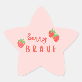 Pegatina En Forma De Estrella berry brave childhood cancer sick kids cute