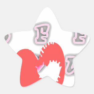 Pegatina En Forma De Estrella BFF. Mejor Amigos Para Siempre: Te Amo Imprimir Ar