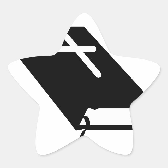 Pegatina En Forma De Estrella Biblia (Anverso)