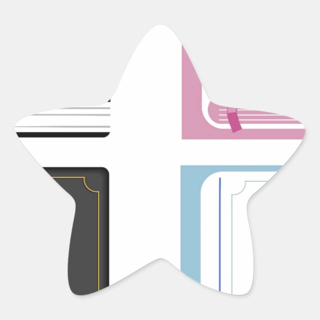 Pegatina En Forma De Estrella biblias (Anverso)