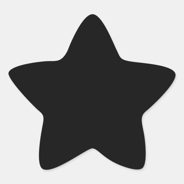Pegatina En Forma De Estrella Blank Crear el propio - Negro (Anverso)