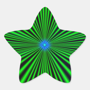 Pegatina En Forma De Estrella Blau - grüne Stern