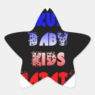 Pegatina En Forma De Estrella Blue Black Hakuna Matata Diseño para Bebés y Niños