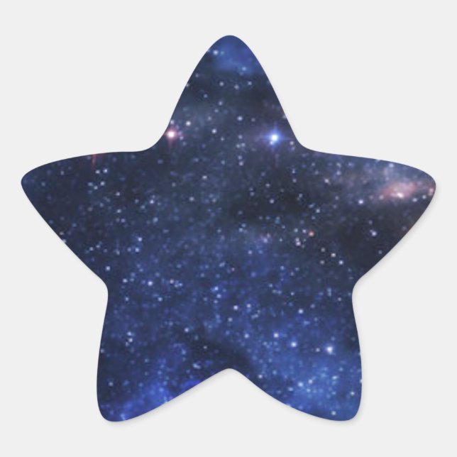 Pegatina En Forma De Estrella Bonito espacio exterior (Anverso)