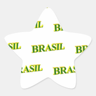 Pegatina En Forma De Estrella Brasil 3D