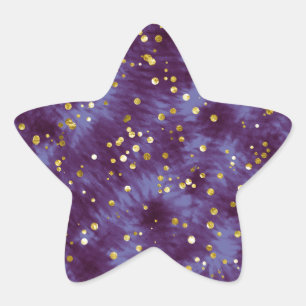 Pegatina En Forma De Estrella Brillo teñido a nudos