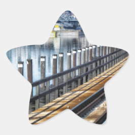 Pegatina En Forma De Estrella bronx nueva york edificios río
