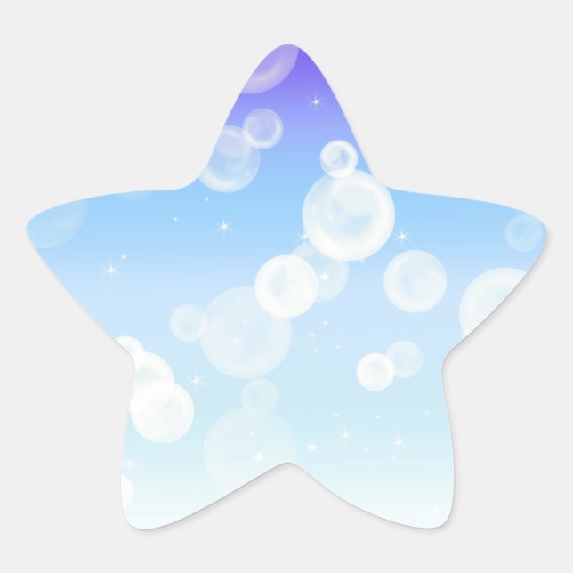 Pegatina En Forma De Estrella Bubble Sparkle (Anverso)