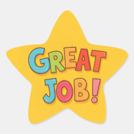 Pegatina En Forma De Estrella ¡Buen trabajo!