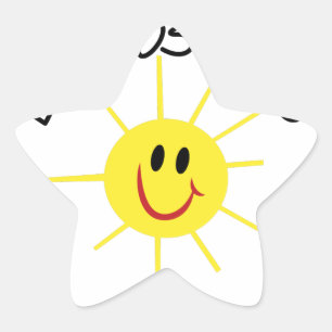 Pegatina En Forma De Estrella Buenos días
