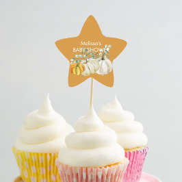 Pegatina En Forma De Estrella Caer naranja blanco calabaza verde adorno de bizco