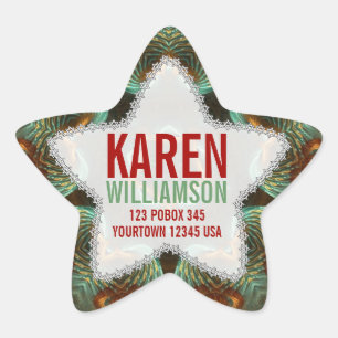 Pegatina En Forma De Estrella Calcomanías de estrellas personalizadas con nombre