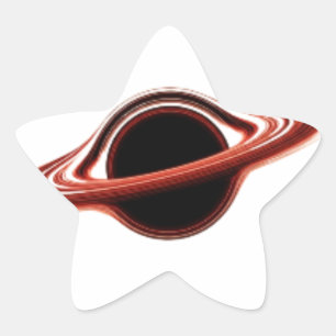 Pegatina En Forma De Estrella Camiseta con el logotipo del agujero negro estilo 