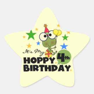 Pegatina En Forma De Estrella Camisetas y regalos de cumpleaños de Hoppy Frog