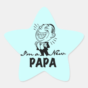 Pegatina En Forma De Estrella Camisetas y regalos sonrientes de nuevo papá