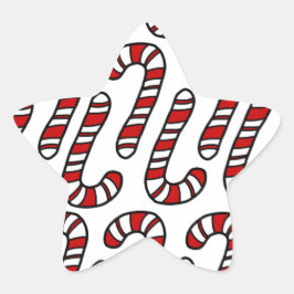 Pegatina En Forma De Estrella Candy Canes