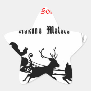 Pegatina En Forma De Estrella Cantar a lo largo de los Navidades - villancicos y