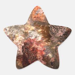 Pegatina En Forma De Estrella Capas de cristales con matiz rústico
