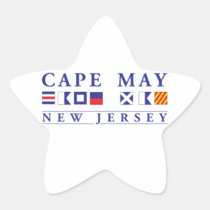 Pegatina En Forma De Estrella Cape May New Jersey