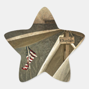 Pegatina En Forma De Estrella Capellán del ejército