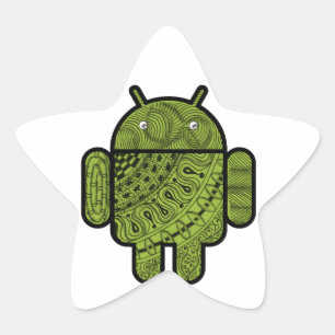 Pegatina En Forma De Estrella Carácter Pancho Doodle para robot Android™