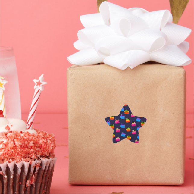 Pegatina En Forma De Estrella Celebración de cumpleaños (Fiesta)