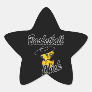 Pegatina En Forma De Estrella Chica de básquetbol #4