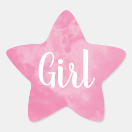 Pegatina En Forma De Estrella Chica rosa: El sexo de la bebé revela el Fiesta de