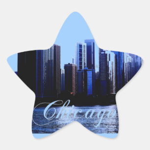 Pegatina En Forma De Estrella Chicago Illinois