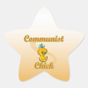 Pegatina En Forma De Estrella Chick comunista