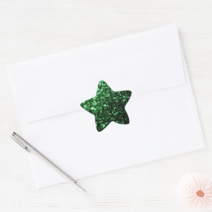 Pegatina En Forma De Estrella Chispas de brillo falsas de color verde oscuro