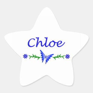 Pegatina En Forma De Estrella Chloe (mariposa azul)