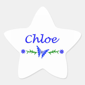 Pegatina En Forma De Estrella Chloe (mariposa azul)