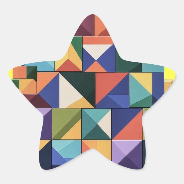 Pegatina En Forma De Estrella Chromatic Structure (Anverso)