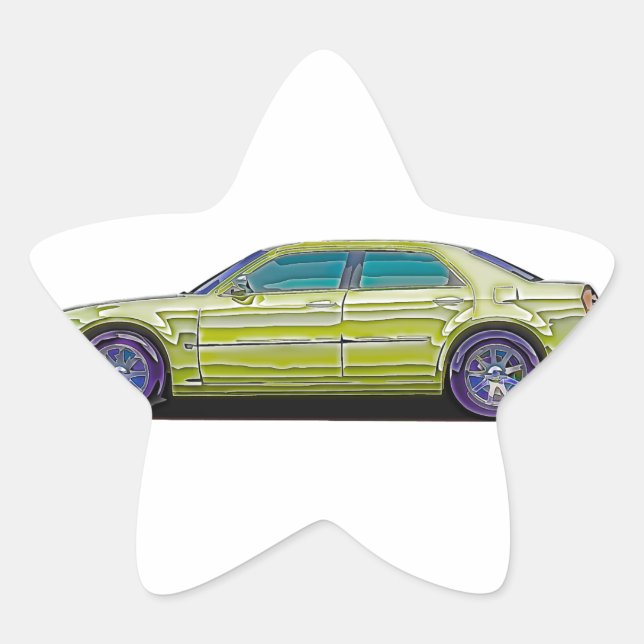 Pegatina En Forma De Estrella Chrysler 300 2006 (Anverso)