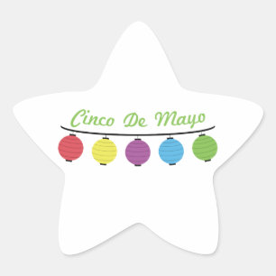 Pegatina En Forma De Estrella Cinco de mayo