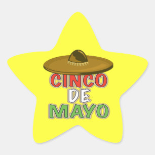 Pegatina En Forma De Estrella Cinco De Mayo