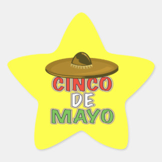 Pegatina En Forma De Estrella Cinco de mayo
