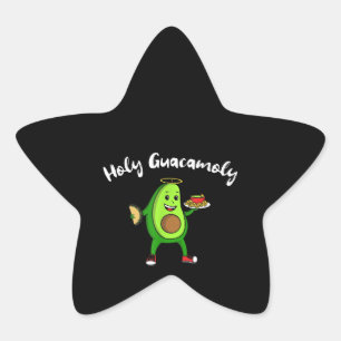 Pegatina En Forma De Estrella Cinco de Mayo Santo Guacamole