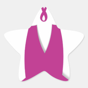 Pegatina En Forma De Estrella Cinta rosa para la prevención del cáncer de mama