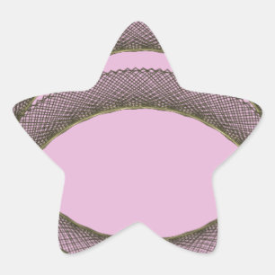 Pegatina En Forma De Estrella círculos superpuestos en el fondo púrpura abstract