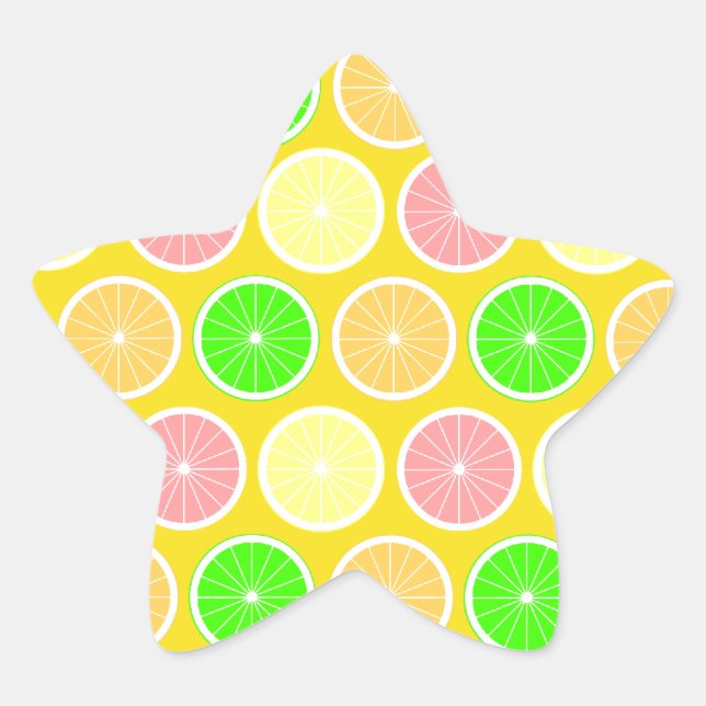 Pegatina En Forma De Estrella Citrus (Anverso)