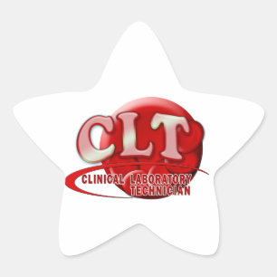 PEGATINA EN FORMA DE ESTRELLA CLT RBC LOGO LAB CLÍNICO TECLAS SANGUÍNEAS