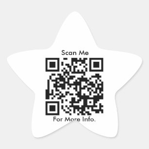 Pegatina En Forma De Estrella Código QR personalizado
