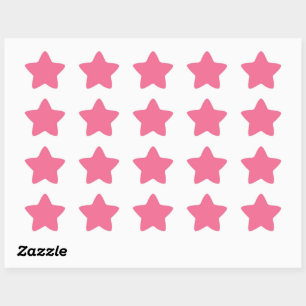 Pegatina En Forma De Estrella Color claro rosa rosa sólido sandía rosa