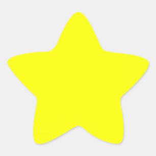 Pegatina En Forma De Estrella Color sólido neón amarillo